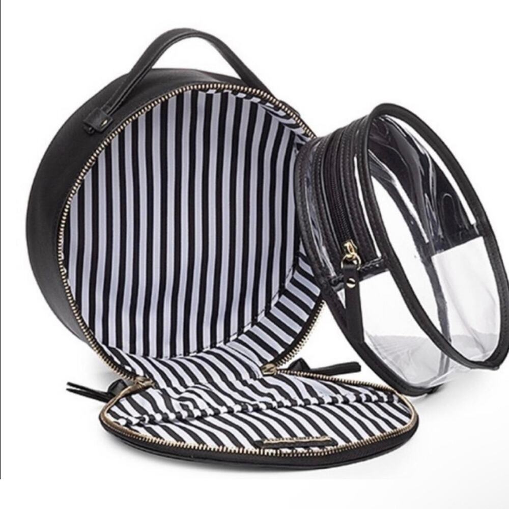 Hudson + Bleecker Round Makeup Bag - Black - New With Tags